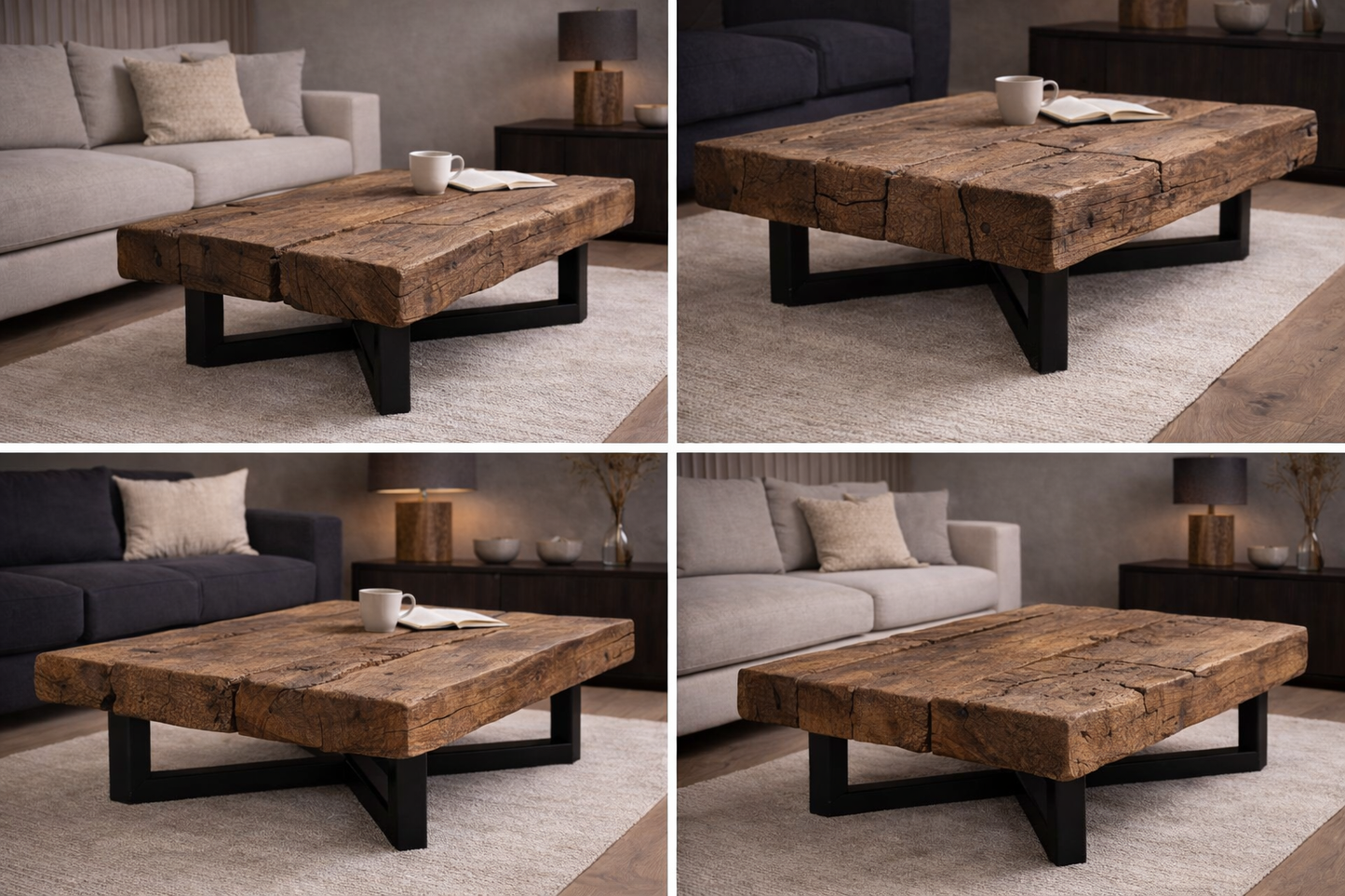 Handcrafted Solid Oak Coffee Table – Oak Beam Design