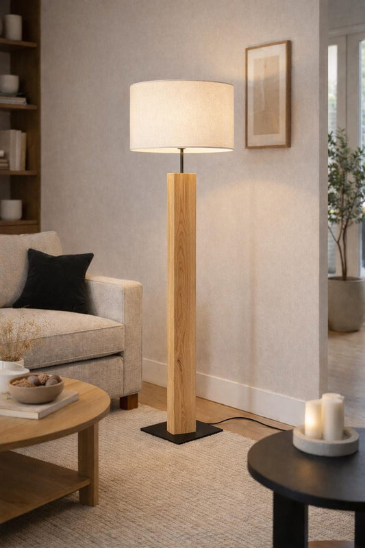 Handmade modern Reclaimed Wood Floor Lamp | One-of-a-Kind modern contemporary light