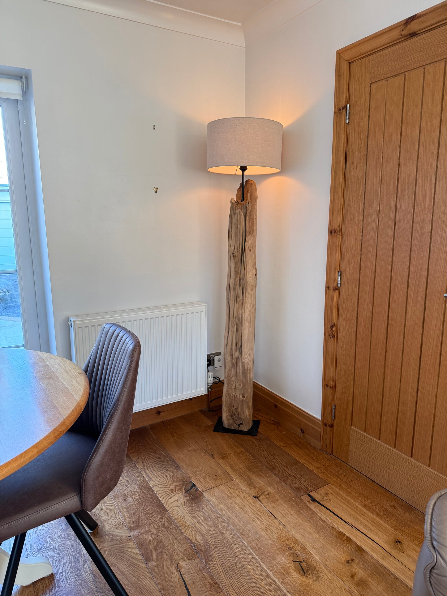 Handmade Reclaimed Wood Floor Lamp | One-of-a-Kind Sleeper Lamp | Rustic & Sculptural Standing Light