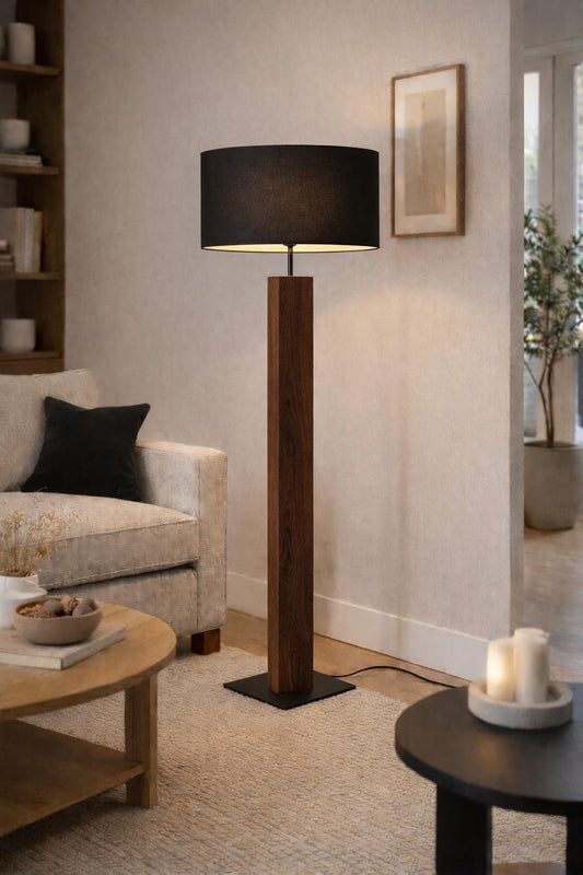 Handmade modern Reclaimed Wood Floor Lamp | One-of-a-Kind modern contemporary light