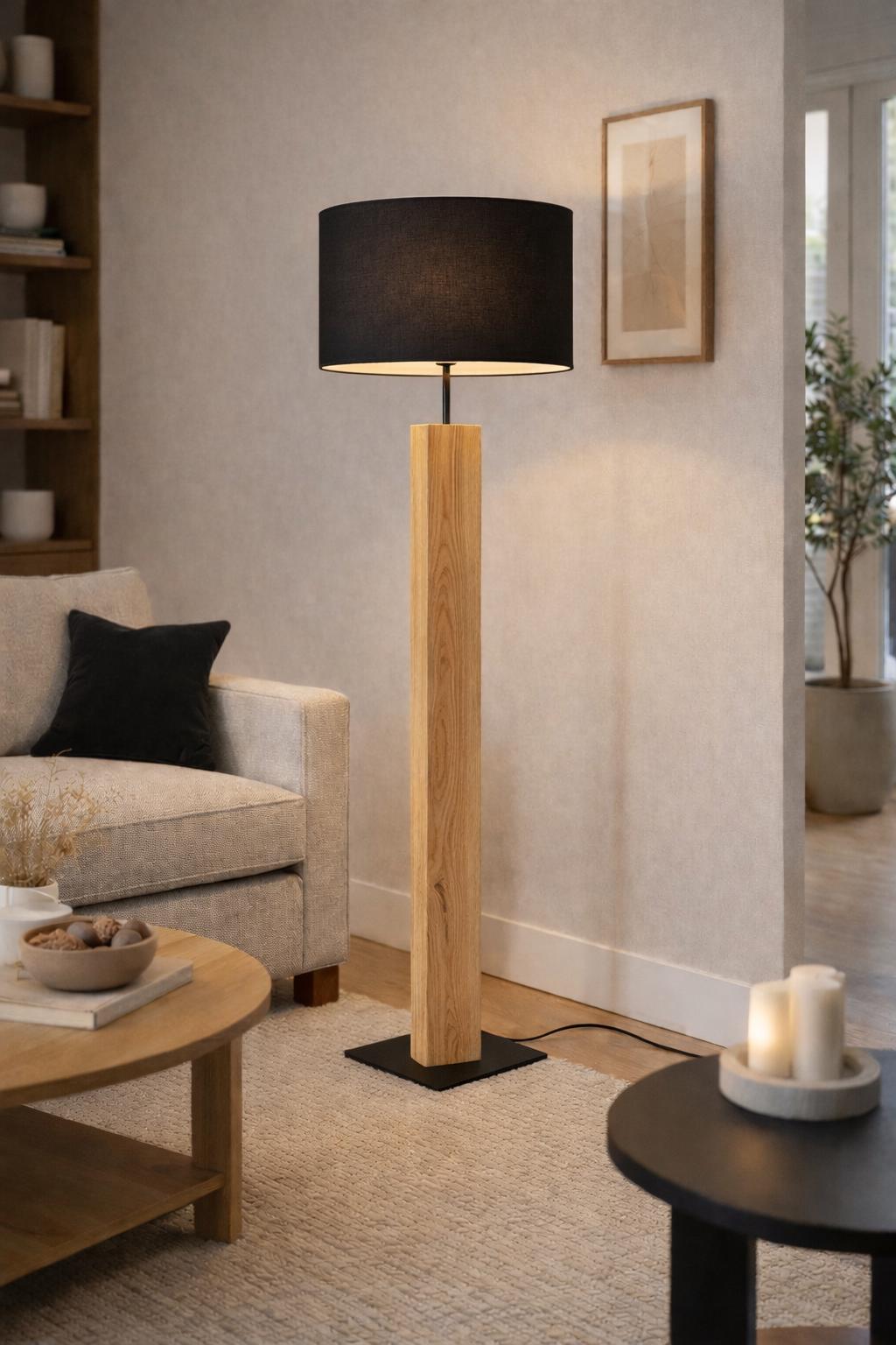 Handmade modern Reclaimed Wood Floor Lamp | One-of-a-Kind modern contemporary light