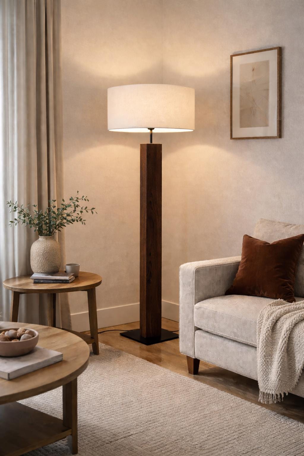 Handmade modern Reclaimed Wood Floor Lamp | One-of-a-Kind modern contemporary light